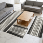 Three-piece kitchen rug set, non-slip and washable, abstract pattern kitchen hallway rug, soft and comfortable, suitable for sinks, floors, entrances, hallways and bathrooms. - Image 12