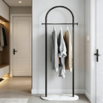 Clothing Rack, Golden Metal Freestanding Heavy Duty Clothes Rack with Marble Base, Multipurpose Garment Hanger for Bedroom, Hat, Scarf, Jacket - Image 8