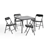 Kids 5-Piece Folding Activity Table and Chair Set, Classic Black (Shipment from Walmart) - Image 3