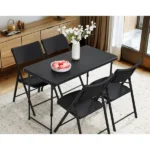 4 Foot Adjustable Height Folding Plastic Table, Black (Shipment from Walmart) - Image 6