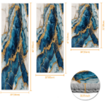 Three-piece kitchen rug set, non-slip and washable, abstract pattern kitchen hallway rug, soft and comfortable, suitable for sinks, floors, entrances, hallways and bathrooms. - Image 2