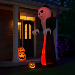 Replace 66071740 12FT Giant Halloween Inflatable Blow Up Decorations, Grim Reaper with Jack-o'-Lantern Pumpkin Head and 3-Color LED Flame for Holiday Party Garden Lawn Yard Patio Décor - Image 11