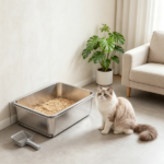 Stainless Steel Enclosed Litter Box for Cats - Image 4