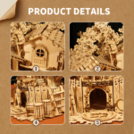 3D Wooden PuzzleTree House Handmade Crafts Assembly Model Kits Creative Decoration Birthday and Christmas Gifts - Image 4