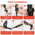 3-in-1 Cordless Electric Pole Saw & Mini Chainsaw & Grass Trimmer Kit with Adjustable Length 2Pcs 21V 1500mAh Batteries 4in/6in Chains Saw Rotatable Head, Safety Switch + Gloves/Goggle for Yard/Garden - Image 14