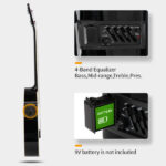 [Do Not Sell on Amazon] GMB101 4 string Electric Acoustic Bass Guitar w/ 4-Band Equalizer EQ-7545R Black - Image 7