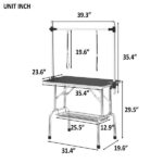 36" Professional Dog Pet Grooming Table Adjustable Heavy Duty Portable w/Arm & Noose & Mesh Tray - Image 24