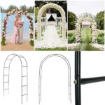 7'8" H x 4'5" W Metal Garden Arch Trellis,Adjustable Arbor Trellis for Garden Climbing Plants Support - Image 6