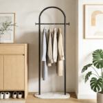 Clothing Rack, Golden Metal Freestanding Heavy Duty Clothes Rack with Marble Base, Multipurpose Garment Hanger for Bedroom, Hat, Scarf, Jacket - Image 6