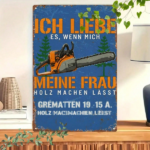 CIFbuy Retro German Chainsaw Tin Sign 8x12 Inch, Vintage" Industrial Metal Wall Decor, Handcrafted Art Plaque For Home Bar Garage Inch, VinikTok, Inch, VinikTok, t Self-pickup Logiopics - Image 5