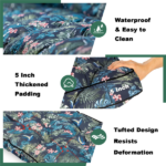 Outdoor Bench Cushion, 63 × 20 × 4 Inch, Tufted Waterproof Swing Cushion with Ties, for Patio Bench or Window Seat - Image 5