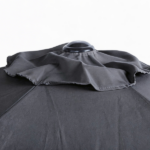 7.5FT Round Outdoor Patio Umbrella with Tilt Adjustment, Crank Lift System, 6 Iron Ribs & Iron Pole, Waterproof UV Protected Polyester Canopy, Gray - Image 10