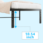 Black Twin Size Simple Basic Platform Metal Bed Frame - 12 Inch Bed Height - Image 4
