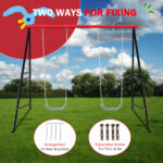 Swing Stand Frame,Swing Set Frame for Both Kids and Adults,500 Lbs Heavy-Duty Metal A-Frame Backyard Swing for Indoor Outdoor,Red(Frame Only)Non-eBay certified warehouse delivery - Image 4