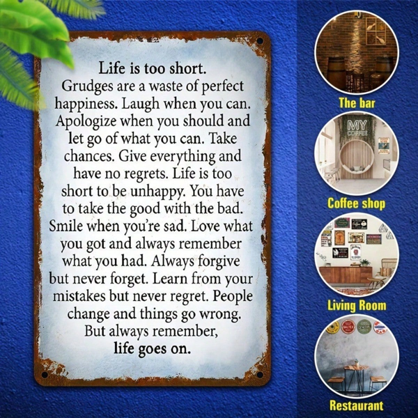 4b66aa87-115f-432f-9142-1e5488c388a1.png CIFbuy Aluminum Decorative Sign Plaque 8x12 Inch Waterproof Rustproof" Wall Hanging Decor, Hanging Decor, Multipurpose English Inspirational Message Ar WatikTok, WatikTok, t Self-pickup Logiopics - Image 1