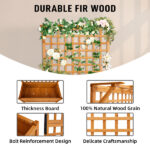 Garden Bed with Trellis, 72 Inch Height Metal Planter Box with Trellis - Image 5