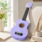 21in Linden wood body rosewood fingerboard ukulele, cotton bag, capo, strap, picks*2, tuner Strings Dust cloth - Image 9