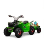 Green 6V Toddler Electric Vehicle – with Toy-Carrying Back Trailer, Gentle Forward & Backward, Durable Wear-Resistant Wheels 18-36 Months - Image 2