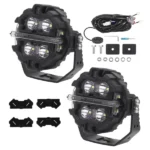 3.5" LED Work Lights RGB+DRL Spot Beam & Side Shooter Offroad Driving Fog Lamp - Image 6