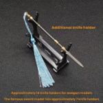 Miniature Ancient Famous Sword Set with Display Stand (6 Swords) (14 Weapons Total) - Metal Mini Sword Weapon Model Keychain Pendants, Perfect for History Enthusiasts, Party Supplies and Decorations, Unique Gifts, Collectibles - Image 5