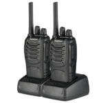BF-88A 5W FRS Frequency Handheld Walkie Talkie Black (2pcs/Pair)