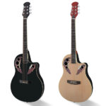 41 inch Cutawary Round Back Acoustic Guitar Spruce Top Grape Hole Black - Image 11