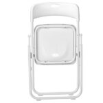 10 Pack Plastic Folding Chairs, Stackable Commercial Chairs, Portable Event Seats Indoor Outdoor for Home Event Party Picnic School Wedding, White - Image 8