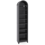 8-Tier Arched Dome Display Rack Particleboard Melamine-Faced Bookshelf 15.75*11.81*70in Black - Image 3
