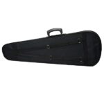 Durable Cloth Fluff Triangle Shape Case with Beige Lining for 4/4 Violin Black - Image 4