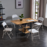 Same Code 71155989 6pcs Elegant Foldable Iron & PVC Chairs for Convention & Exhibition White - Image 52