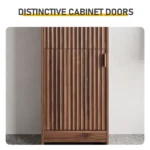 1-Door 1-Drawer 4-Tier Bathroom Vanity Grille-Finished MDF Melamine-Faced Bathroom Cabinet Arched Top 15.75*11.81*66.93in Walnut - Image 12