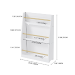 3-Tier Bookshelf,Kids Bookshelf,Book Storage Rack for Bedroom,White (Shipment from Walmart) - Image 2