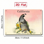 CIFbuy 1pc California Quail & Chicks Metal Wall Plaque, 2D" 2D Flat Unframed Yellow Flowers Outdoor Garden Decor, Flowers Outdoor Garden Decor, Weatherproof Rustproof UV Wall PlaqikTok, Wall PlaqikTok, t Self-pickup Logiopics - Image 6