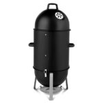 Vertical Steel Charcoal Smoker, Heavy Duty Three Layer Round BBQ Grill Smokey Mountain Cooker for Outdoor Cooking, Black SAME AS 60608693 - Image 3