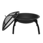 22" Four - legged Folding Iron Brazier Wood Burning Fire Pit Decoration for Backyard Poolside - Image 6