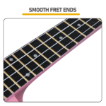 23in Linden wood body rosewood fingerboard ukulele, cotton bag, capo, strap, picks*2, tuner Strings Dust cloth - Image 5