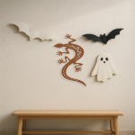 CIFbuy Gothic three-dimensional lizard wall decoration iron sculpture, suitable for indoor and outdoor living rooms, bedrooms, gardens, Halloween parties (self-pickup available at TikTok, temu) - Image 3