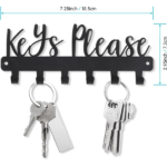 CIFbuy Sleek Single Hook Wall Key Holder Modern Black iron Key Organizer for Entryway Office Home (TikTok, temu pick-up service) - Image 6