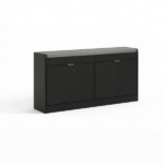 Upholstered Entry Way Bench, Narrow Storage Bench, 2 Flip Drawers, 2 Vents for 8 Pairs of Shoes - Image 2