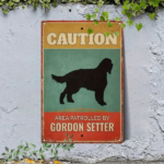 CIFbuy Vintage Gordon Setter Warning Sign, 2D Flat Metal Iron Plaque, Funny Caution Decor, Rustic Garden Gate Bar Wall Art TikTok, TikTok, t Self-pickup Logiopics - Image 8
