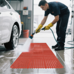 1PC Red Rubber Anti-Fatigue Kitchen Mat, 90x90x1.2cm, Thick Non-Slip Floor Mat - Image 10