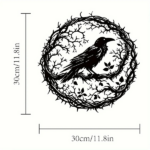 CIFbuy Gothic Black Crow Wall Art Vintage Industrial Bird Silhouette Wall Decor for Living Room Bedroom(TikTok, temu pick-up service) - Image 3