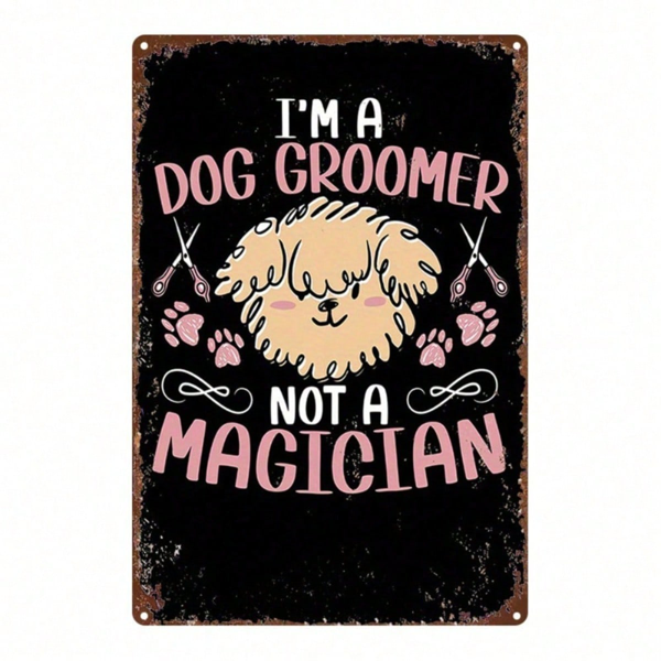 4c8f963f-3009-48fd-b030-5ff7c5682072.png CIFbuy Vintage Dog Grooming Metal Sign 8x12 Inch, 2D Flat Plaque Wall Art, Farmhouse Decor For Bar Bedroom Restaurant SikTok, SikTok, Self- 2ckup Logiopnt - Image 1