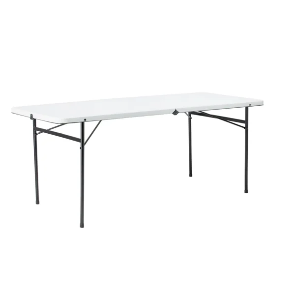 6 Foot Bi-Fold Plastic Folding Table, White (Shipment from Walmart)