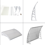 Same Code 49094033 HT-100 x 80 Household Application Door & Window Rain Cover Eaves Transparent Board & White Holder - Image 15