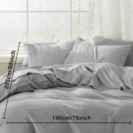 Luxury Sheet Sets Super Soft Easy Care Microfiber 3/4-Pieces Bed Sheet Set With 16-Inch Deep Pockets, Light Grey - Image 7