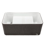Same Code 16526367 80QT Rattan Square Legs Cooler with Shelf - Image 10