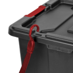 A set of 4 large industrial storage boxes, 27-gallon durable plastic storage boxes, equipped with lockable lids and integrated handles, in black(Shipment from Walmart) - Image 4