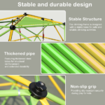 10FT Climbing Dome for Kids Jungle Gym Apply To Park Dome Climber With Swing Playground Equipment,Green - Image 7
