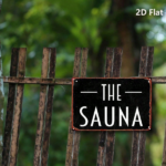 CIFbuy Vintage Metal Sign THE SAUNA Red Border Black Background, 2D Flat Rustic Iron Wall Decor 8x12 Inch 20x30cm, Distressed Design Hi TikTok, TikTok, n Hi Self-pickup Logiopics - Image 4
